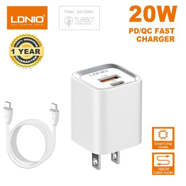 𝐋𝐃𝐍𝐈𝐎 𝐓𝐮𝐫𝐛𝐨-𝐂𝐡𝐚𝐫𝐠𝐞 𝟐𝟎𝐖 𝐃𝐮𝐚𝐥 𝐏𝐨𝐫𝐭 𝐂𝐡𝐚𝐫𝐠𝐢𝐧𝐠 𝐀𝐝𝐚𝐩𝐭𝐞𝐫 (𝐄𝐔 / 𝐔𝐒 𝐩𝐥𝐮𝐠 )