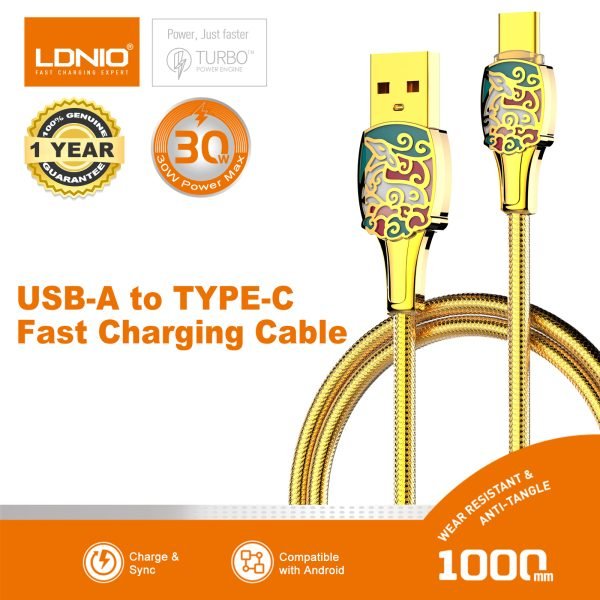 Ldnio Ls881 High-Speed USB C Cable for Quick Charging and Data Transfer iPhone 6 11 13 Accessories USB Cable USB Data Cable