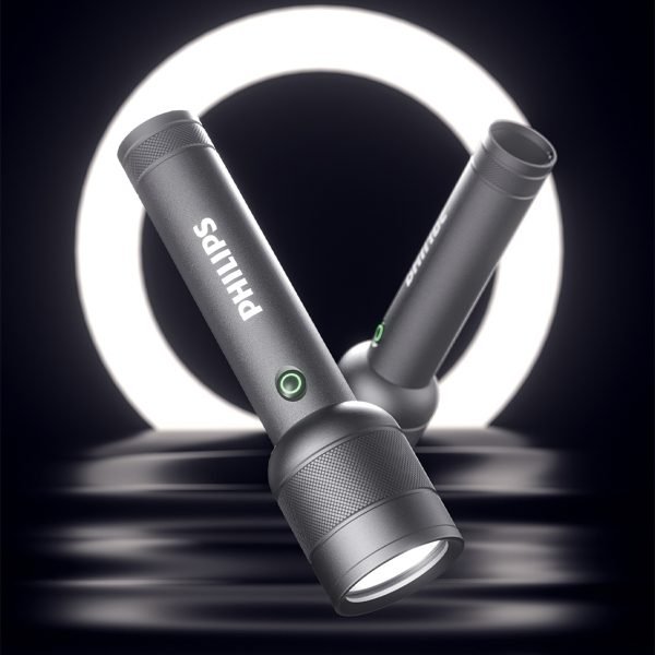 PHILIPS Aluminium Alloy Long Range LED Rechargeable Flashlight – 1500Lumens, 400m Beam Range – SFL6166R