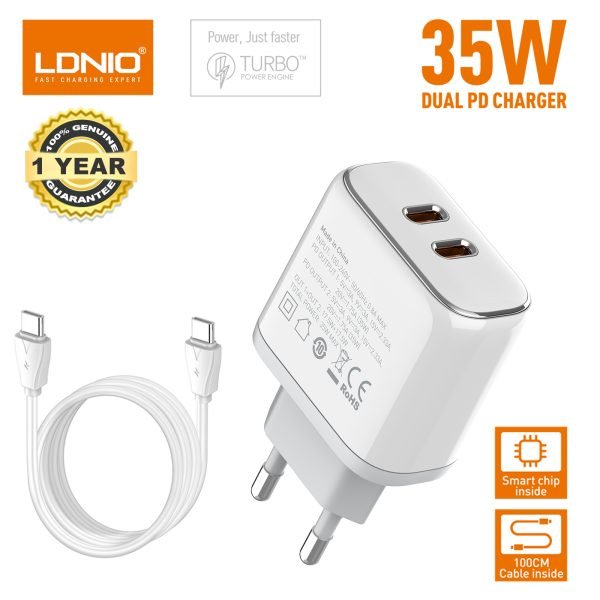 𝐋𝐃𝐍𝐈𝐎 𝟑𝟓𝐖 𝐃𝐮𝐚𝐥 𝐃𝐮𝐚𝐥 𝐏𝐨𝐫𝐭 𝐏𝐃 𝐅𝐚𝐬𝐭 𝐂𝐡𝐚𝐫𝐠𝐞𝐫 (𝐄𝐔/𝐔𝐒 𝐏𝐥𝐮𝐠)