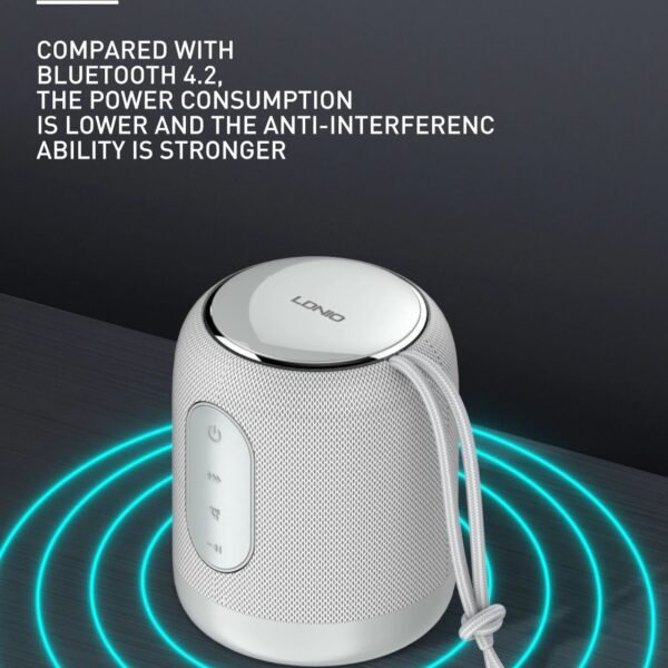 LDNIO Wireless Bluetooth Speaker, 1500mAh Rechargeable Mini Portable Speaker 4H Music Playing Time, Support SD Card/LINE IN Mode(Grey/Black)
