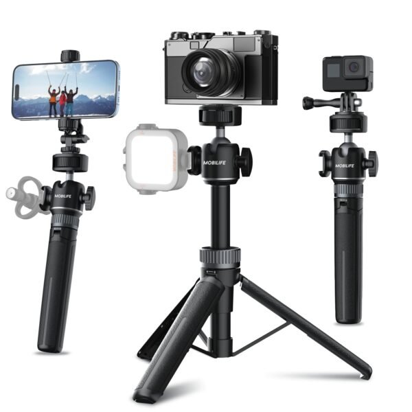 Mobilife 360° Rotating Aluminum Tripod Stand for Camera Phone Vlogging