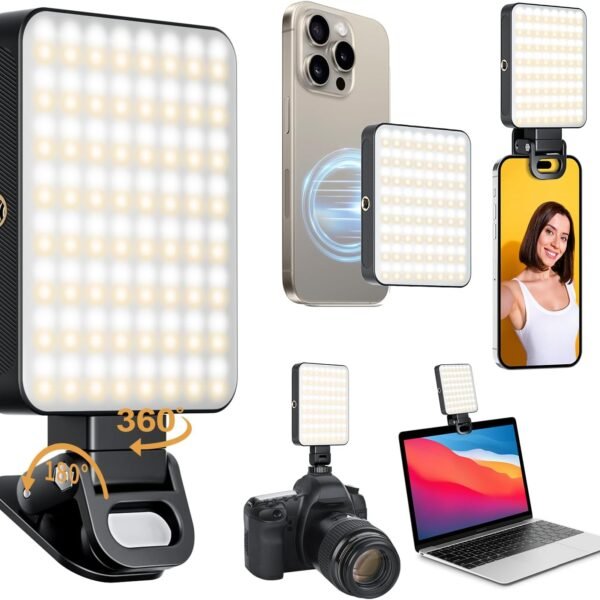Mobilife Magnetic LED Selfie Light for Mobile, Rechargeable Portable Fill Light for Video Call, Live Streaming & Content Creation